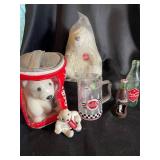 Coca-Cola Bear Collectibles, Mug, Bottles & Plush Lot of 6