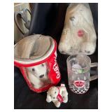 Coca-Cola Bear Collectibles, Mug, Bottles & Plush Lot of 6