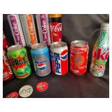 Vintage Coca-Cola, Pepsi & Surge Soda Can Collection (Lot of 17)