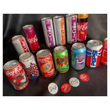 Vintage Coca-Cola, Pepsi & Surge Soda Can Collection (Lot of 17)