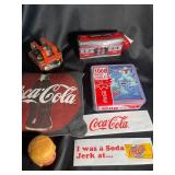Coca-Cola Collectible Lot of 6 with Tin Boxes, Puzzle & Pillow
