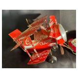 Vintage Tin Toy Assortment Coca-Cola & Raid (Lot of 4)