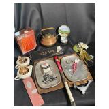 Copper Kettle & Assorted Decorative Items