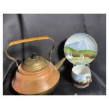 Copper Kettle & Assorted Decorative Items