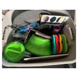 Mixed Kitchen Storage & Prep Items in Tote