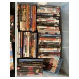 Assorted DVDs in Storage Tote (Lot of 50)