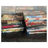 Assorted DVDs in Storage Tote (Lot of 50)
