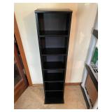 Black Narrow Floor DVD Tower