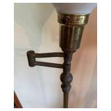 Torchiere Floor Lamp with Frosted Glass Shade