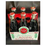 Coca-Cola Classic Unopened Glass Bottles Holiday Carrier (Lot of 6)