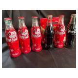 Coca-Cola Holiday Unopened Glass Bottle Set (Lot of 6)