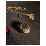 Majestime Pocket Watch &  Gold Locket Necklace