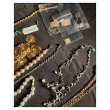Jewelry Mixed Lot with Pearl Necklaces & International Silver Spoons