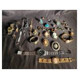 Mixed Lot Vintage Costume Jewelry & Watches