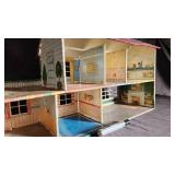 Vintage Tin Litho Dollhouse Playhouse