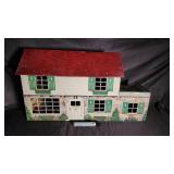 Vintage Tin Litho Dollhouse Playhouse