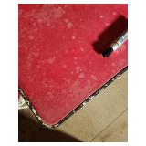 Red Folding Card Table with 2 Chairs (Lot of 3)