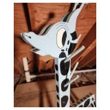 Giraffe-Shaped Wooden Coat Rack