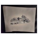 Signed Western Landscape Print Set