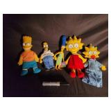 The Simpsons Plush Doll Set (Lot of 4)