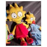 The Simpsons Plush Doll Set (Lot of 4)