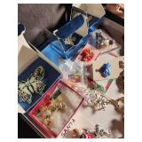 Assorted Costume Jewelry, Brooches & Pins