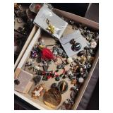 Assorted Costume Jewelry, Brooches & Pins