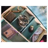 Mixed Vintage Costume Jewelry Assortment with Display Boxes