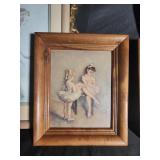 Framed Ballerina Art Prints & Ornate Frames (Lot of 5)
