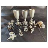 Pewter Goblets & Figurines Mixed Lot (Lot of 11)