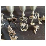 Pewter Goblets & Figurines Mixed Lot (Lot of 11)