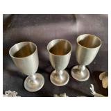 Pewter Goblets & Figurines Mixed Lot (Lot of 11)