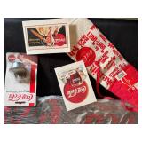 Coca-Cola Wooden Display Case with Advertising Pieces (Lot of 5)