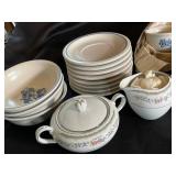 Floral China Tea Service (Lot of 18)