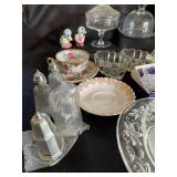 Mixed Lot of Glass Serveware, Plates & Decorative Miniatures