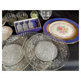 Mixed Lot of Glass Serveware, Plates & Decorative Miniatures