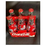 Coca-Cola Classic Holiday Unopened Glass Bottles (Lot of 6)