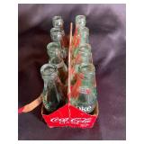 Coca-Cola Glass  Bottles in Carrier (Lot of 8)