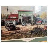 Framed Automotive Garage Print 38 x 26