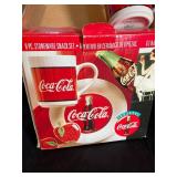 Coca-Cola 8-Piece Stoneware Snack Set in Original Box