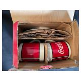 Coca-Cola 8-Piece Stoneware Snack Set in Original Box