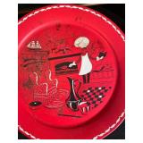 The Wooden Bird Framed Print & Red Decorative Plate (Lot of 2)
