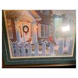 The Wooden Bird Framed Print & Red Decorative Plate (Lot of 2)