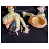 Mixed Animal Figurine Ornaments & Glass Vase (Lot of 6)