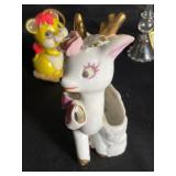 Mixed Animal Figurine Ornaments & Glass Vase (Lot of 6)