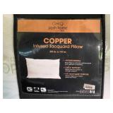 Posh Home Copper Infused Jacquard Pillow 20 X 26 In