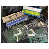 Mixed Lot of Drafting Tools, Rulers & Compasses