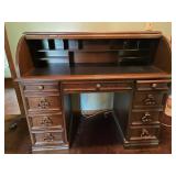 Roll-Top Secretary Desk with Multiple Drawers