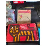 Mixed Lot of Advertising Pins, Novelty Items & Display Boxes