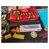 Mixed Lot of Advertising Pins, Novelty Items & Display Boxes
